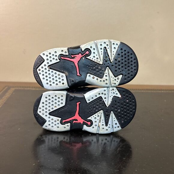 Nike Air Jordan 6 Retro Anthracite Grey Infrared 645127-008 Toddler Td Size 5C - Picture 5 of 5